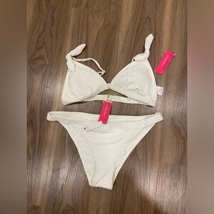 Target White Textured Bikini Set